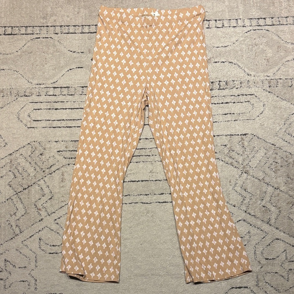 Stylish Tan Patterned Women's pants